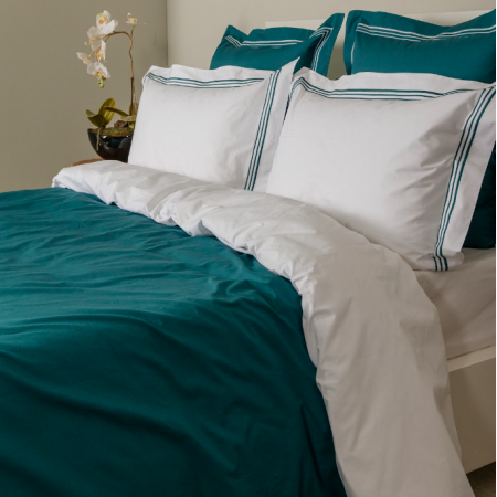 Housse de Couette - Collection MONTE CARLO 100% Percale de Coton Bio 80 fils/cm²  GOTS & OEKO TEX