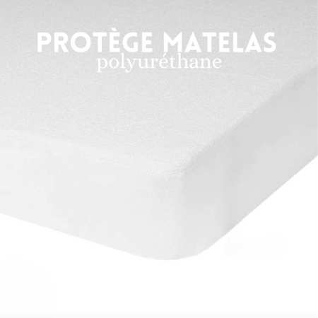 Protège matelas imperméable en coton bonnet 30 cm protect - blanc