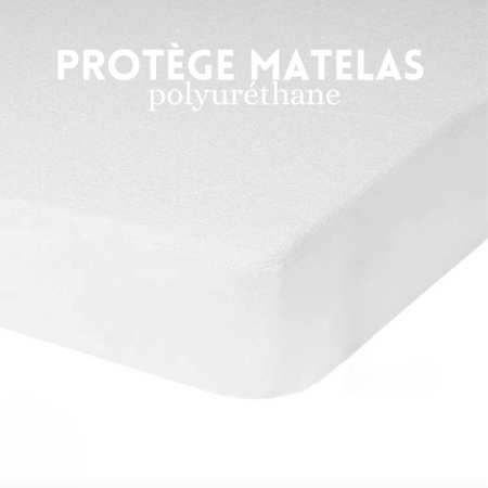 Protège matelas en coton bonnet 30 cm 160 gr/ blanc 160x200 cm