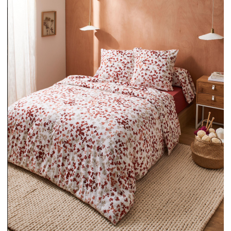 Pack Housse de couette chaude en flanelle 140 x 200 cm + drap