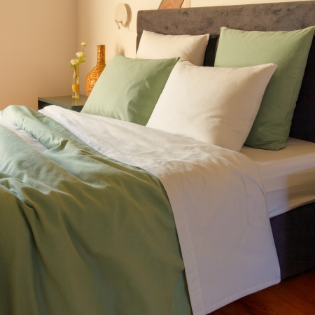 Taie d'Oreiller - Collection Flanelle Gots 100% Coton Bio Ultra Doux 160g/m2