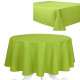 Nappe de Table Uni Olive Effet Coton 240g/m2