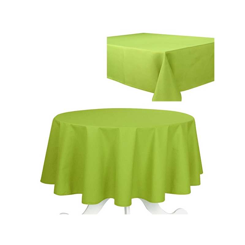 Nappe de Table Uni Olive Effet Coton 240g/m2