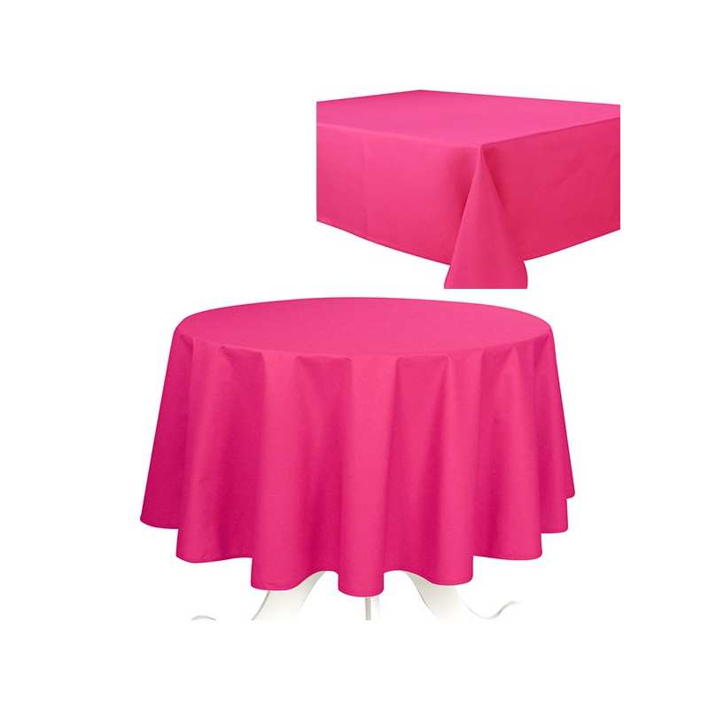 Nappe de Table Uni Fushia Effet Coton 240g/m2 Nappe de Table Uni Fushia Effet Coton 240g/m2