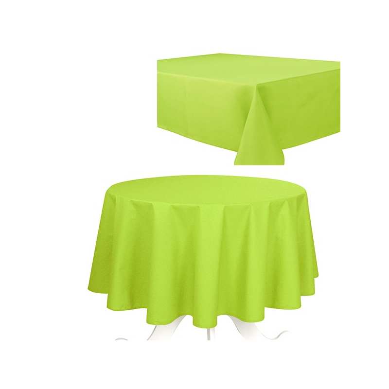 Nappe de Table Uni Anis Effet Coton 240g/m2 Nappe de Table Uni Anis Effet Coton 240g/m2