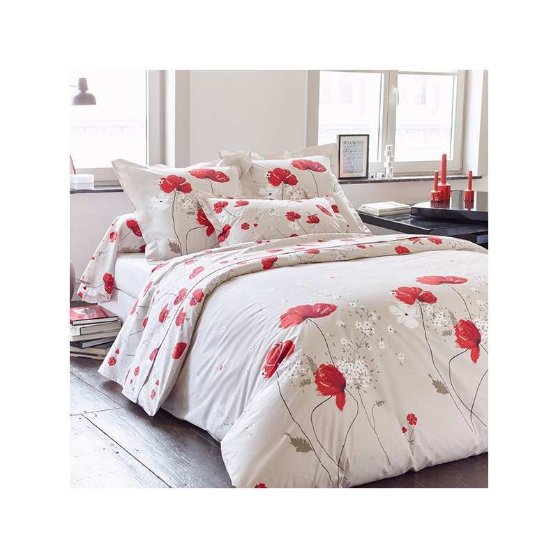 Housse de Couette Cybèle Percale 240x260 + 2 taies 65x65 ...