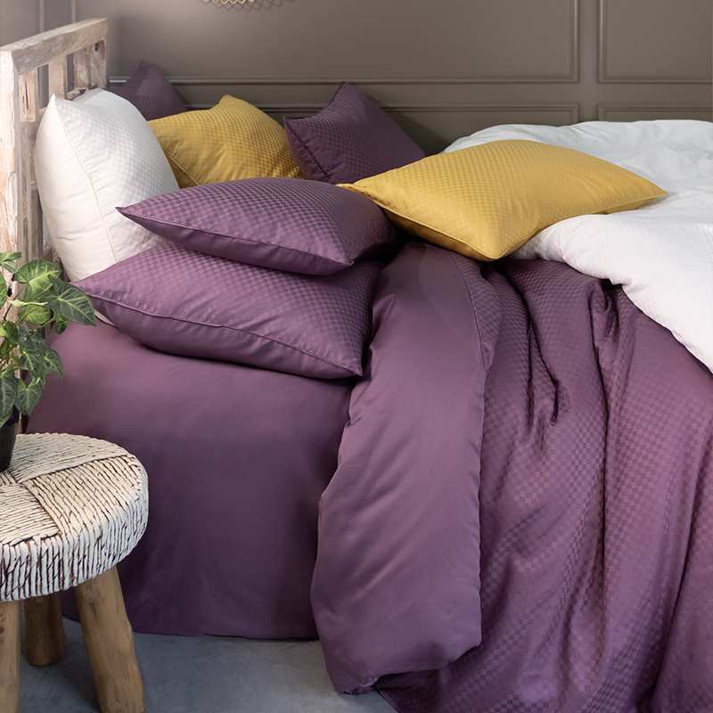 Linge de Lit Satin de Coton Damier Linge de Lit Satin de Coton Damier