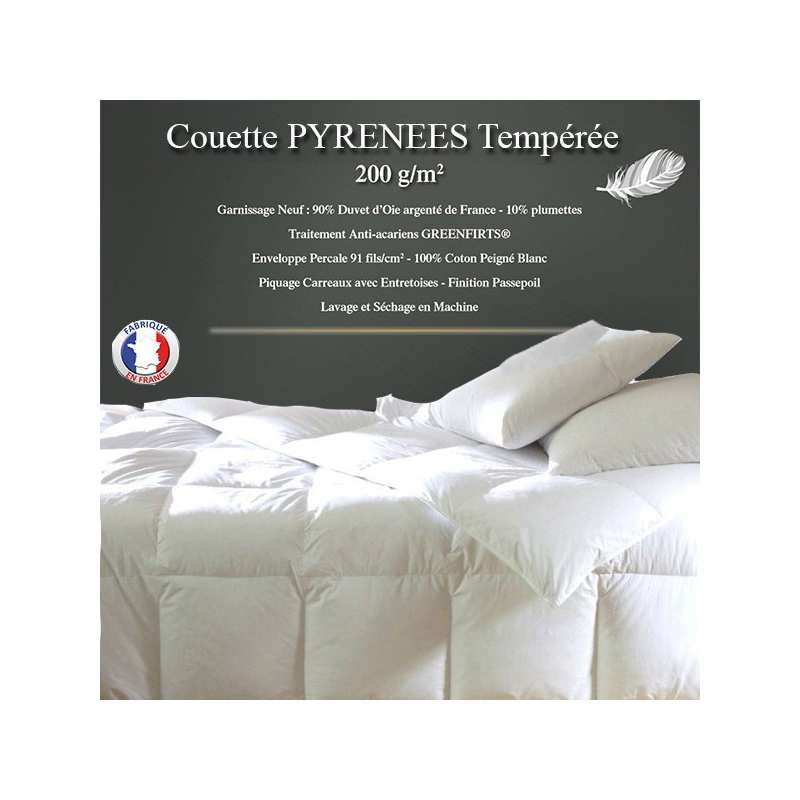 Couette 90% duvet oie neuf de France